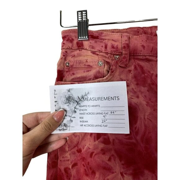 2/$30 Zara‎ Woman’s Tie Dye Skinny Slim Red Jeans Size 4 - Picture 14 of 14